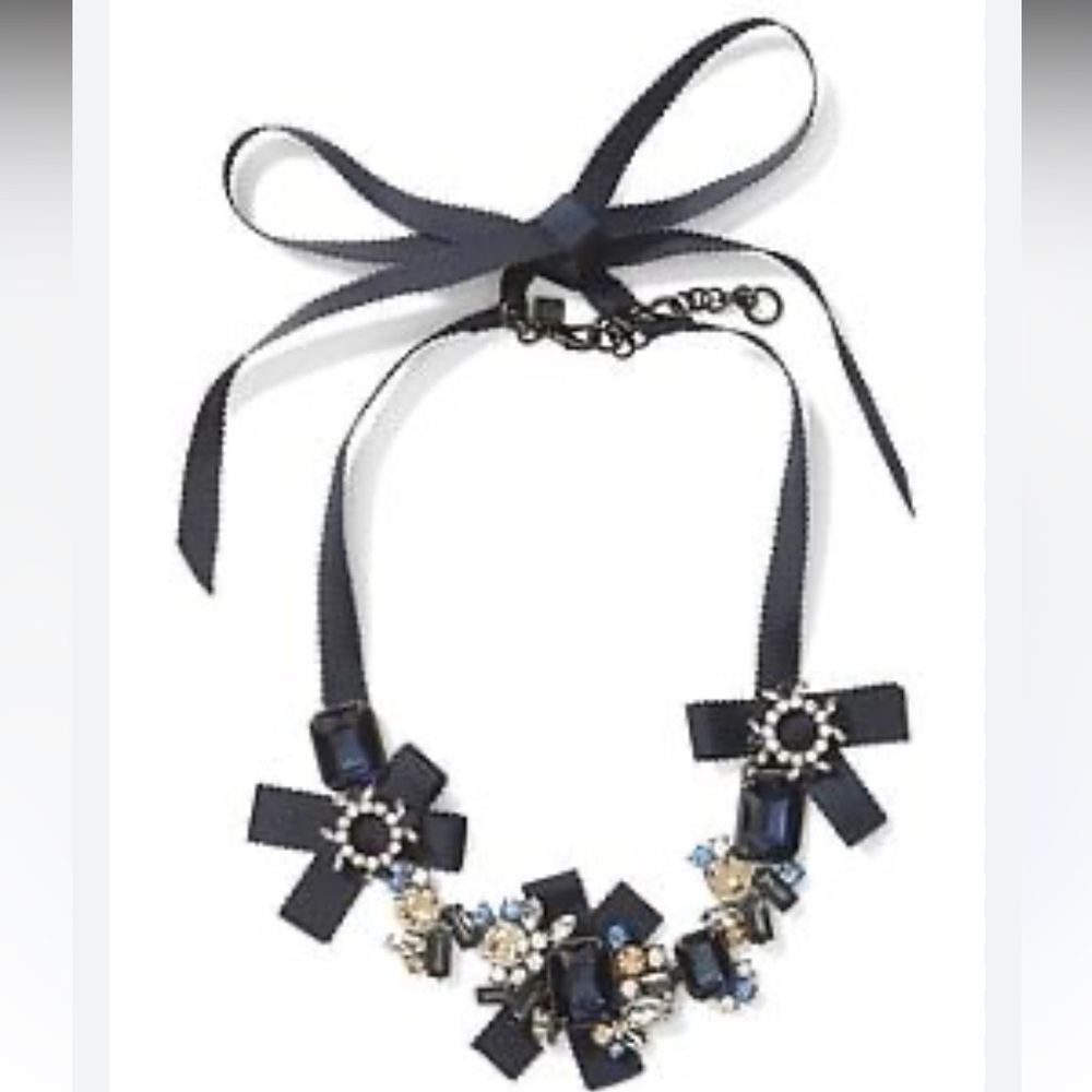 Banana Republic navy Ribbon statement necklace - Picture 3 of 6